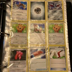 106 Pokémon cards and binder